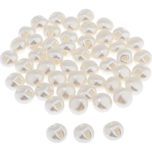100 Pcs Plastic Bead Sew Shank Buttons for Shirt Dress Crafts Bulk
