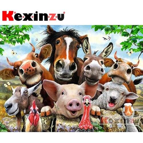 2019 new 5D DIY Full Square Diamond Painting"Cow and sheep"3D Round Embroidery Cross Stitch handcraft work Home Decor X07793