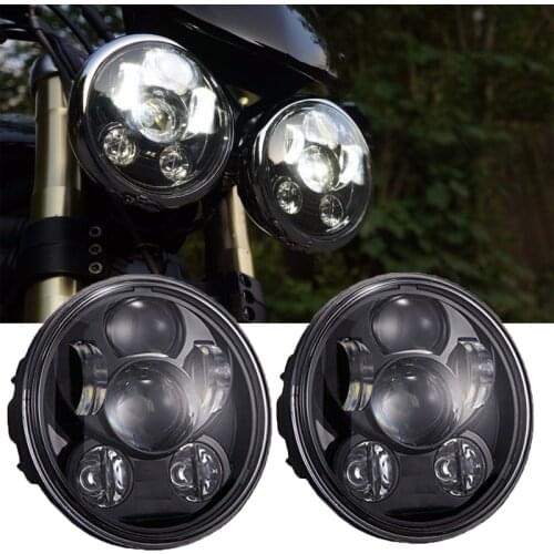 2X Round 5.75 inch Chrome Motorbike LED Headlight for Triumph Rocket iii 3 & Speed Triple & Street Triple & thunderbird 5 3/4"