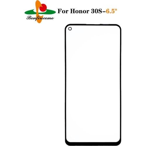 For Huawei Honor 30S CDY-AN90 Front Touch screen Panel LCD Display Screen Out Glass Cover Lens Phone Repair Replace Part