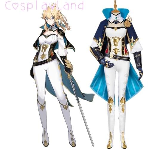Genshin Impact Jean Cosplay Costume Carnival Halloween Dress Women Performance Outfit Props Genshin Impact Costumes Jean Suit