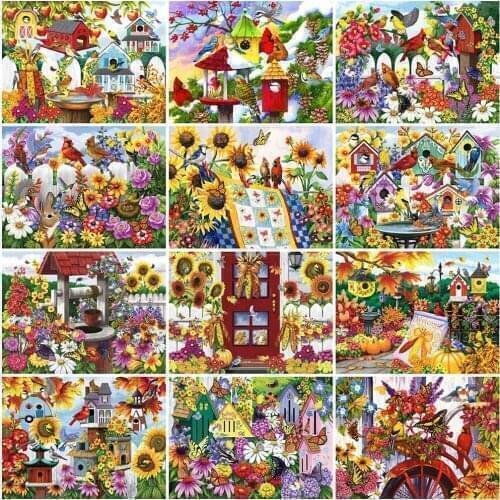 Evershine 5D DIY Diamond Painting Bird Cross Stitch Mosaic Diamond Embroidery Flower Animal Rhinestone Art Home Decorations