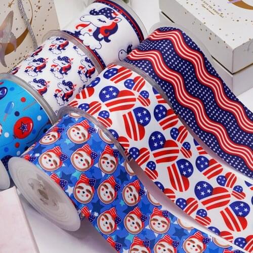 DIY Fourth Of July Printed Grosgrain Ribbon For Craft Supplies Sewing Accessories 5 Yards, Planar Resins Mold 10 Pieces. 51965
