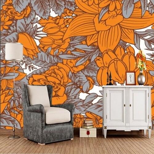 Customized papel de parede 3d. Rose pattern murals for childrens room living room sofa background decorative wallpaper