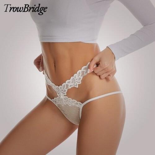 TrowBridge Lace Sexy Womens Panties Hollow Out Lingerie Sweet Temptation G-Strings Exotic Underwear Girls Hot Thongs Cozy Tanga