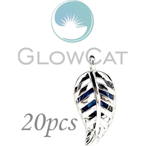 Copper Leaves Beads Cage Locket Pendant Essential Oil Diffuser Pearl Cage 20x KK1151