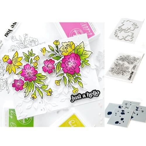 Love You Flower Metal Cutting Dies Stamps Stencil Scrapbooking Diary decoration Embossing Diy Greeting Card 2021 New Arrival