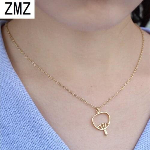 ZMZ 2018 Europe/US fashion circular fan pendant cute innovative minimalist necklace gift for mom/girlfriend party jewelry