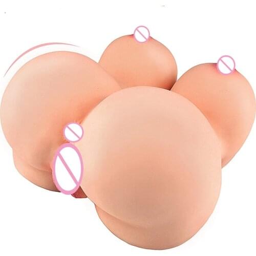 3in1 Woman Big Breast Realistic 3D Butt Pussy Male Masturbator Deep Vagina Ass Soft Chest Masturbation Cup Sex Toy For Men