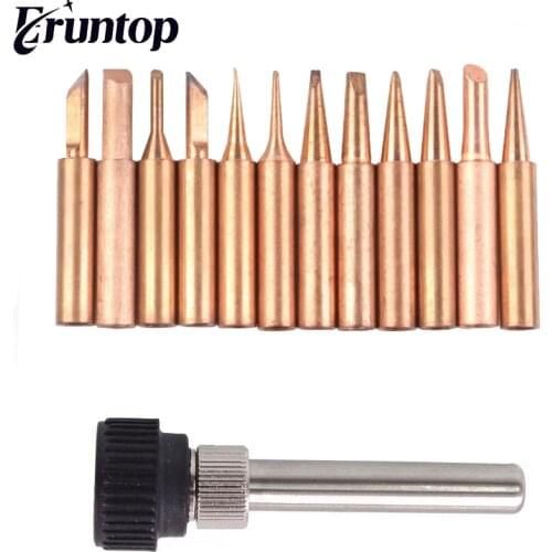 1SET 16PCS or 13pcs Pure Copper 900M Soldering Iron Tip For Hakko 936 Soldering Rework Station Soldering Tips
