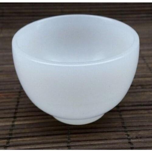 Natural White Jade Bowl Chinese Kungfu Tea Bowl