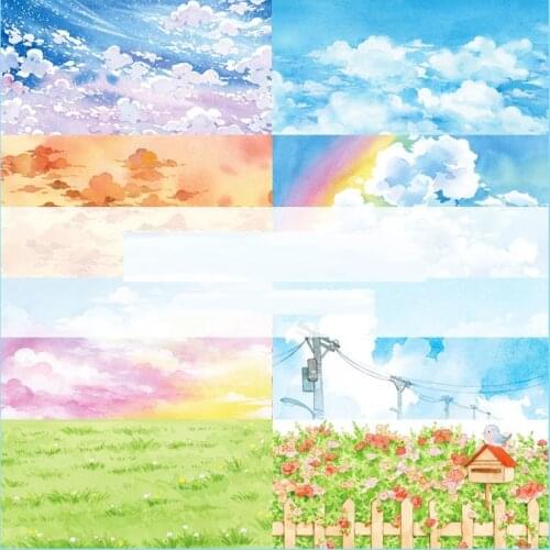 Sky Landscape Color Cloud Grass Ground Fireworks Washi Tape