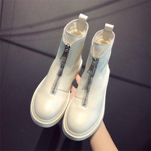 2021 New casual women shoes spring hot Genuine leather womens boots fashion trend comfortable soft wild warm short tube boots
