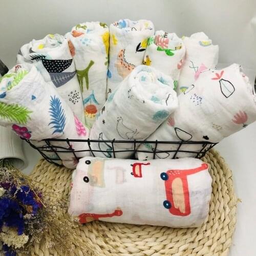 70% bamboo fiber + 30% cotton muslin baby blanket swaddle wrap for newborn better very soft babies blankets bedding bath towel