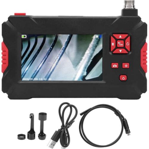 P30 8mm 1080P Dual Lens Industrial Endoscope with 4.3in LCD Screen Adjustable 8+1 Light Endoscope Camera