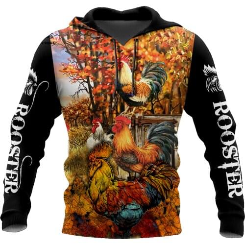 PLstar Cosmos 3Dprint Newest Animal Love Rooster Funny Art Premium Streetwear Unisex Unique Casual Hoodies/Sweatshirt/Zip S-16
