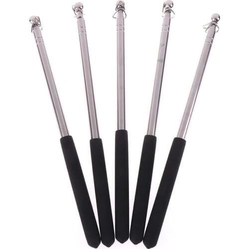 Professional touch 1meter head telescopic flagpole stainless professor pointer