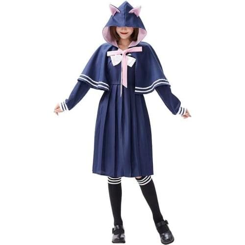 Blue Cute Woman Halloween Kitty Costumes for Female Cat Animal Cosplay Carnival Purim Parade Nightclub Bar Role Play Party Dress