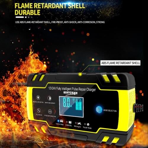 Smart Battery Charger For Cars Motorcycles 12V 24V Universal Smart Repair Type Lead Acid Storage Charger 5 Plugs
