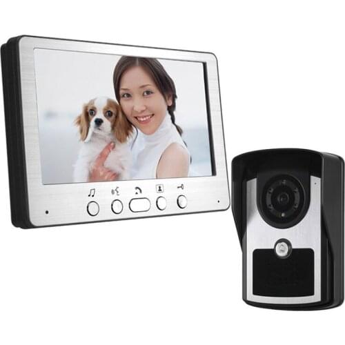 Visual Doorbell 7 inch door video phone 1 monitor 1 outdoor machine HD camera Infrared night vision home security system