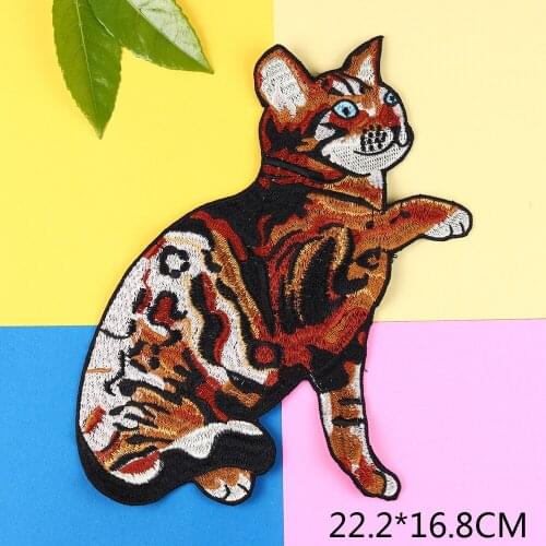 High Quality Cat Iron On Patches Embroidered Clothes Patch For Clothing Woman Clothes Stickers Garment Apparel Accessories
