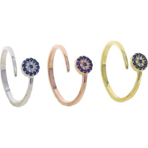 New Knuckle midi evil eye rings cute cz Ring for Women Wedding Fashion Jewelry gold silver color round disco eye lucky ring