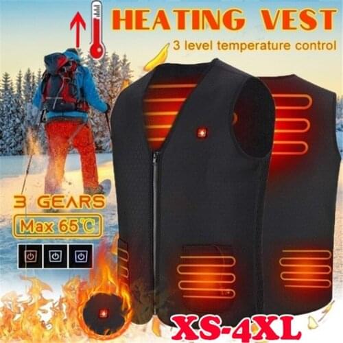 Newest Autumn Winter Smart Heating Vest Outdoor USB Infrared Electric Heating Vest Outdoor Flexible Thermal Jacket Vest
