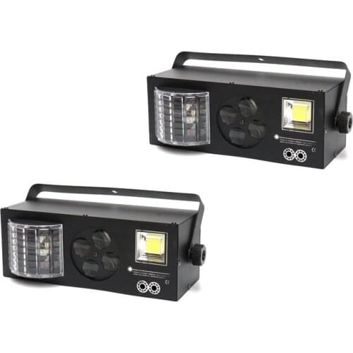 2pcs/lot Good Design LED Laser Strobe 4 in 1 DMX512 Effect Light Suitable For Birthday Show Cafe Party