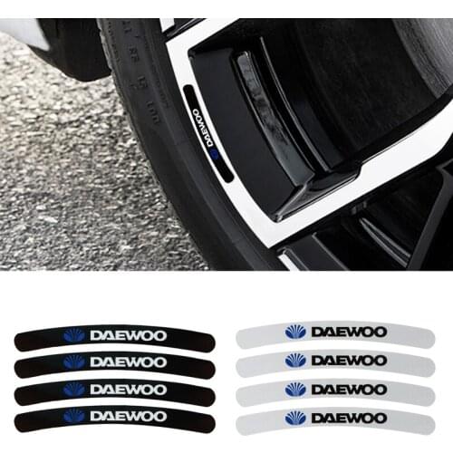4PCS Car Wheels Rims Decoration Sticker Decal For Daewoo Matiz Nexia Lanos Kalos Gentra Nubira Espero Dama