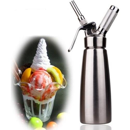 0.5L Whip Coffee Dessert Fresh Cream Butter Whipper Dispenser 500ml cream gun High grade stainless steel cream whipper