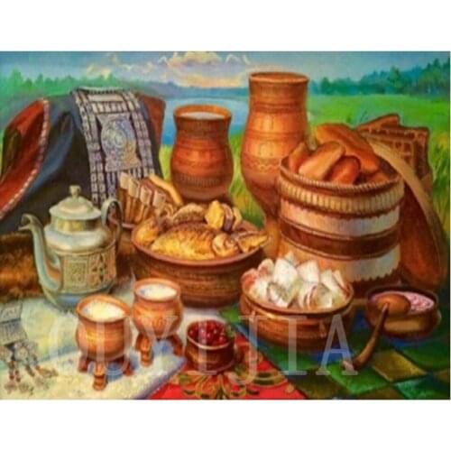 OUYIJIA5d DIY Diamond Painting Idyllic Tulip Full Square Round Rhinestone Embroidery Cross Stitch Craft Tool Set A4 A5 Light