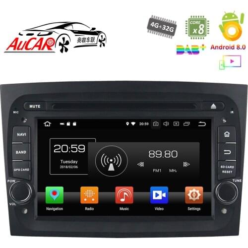 Android Car DVD Player Touch screen car stereo for Fiat Doblo 2016 Car GPS Multimedia HD Bluetooth Radio WIFI 4G AUX 1 Din