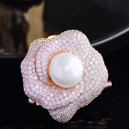 Rose Shape Zicon Brooch Pin for Womens Scarf Buckle and Brooches Jewelrys Clothes Scarf Buckle Garment Accessories Gem Gifts