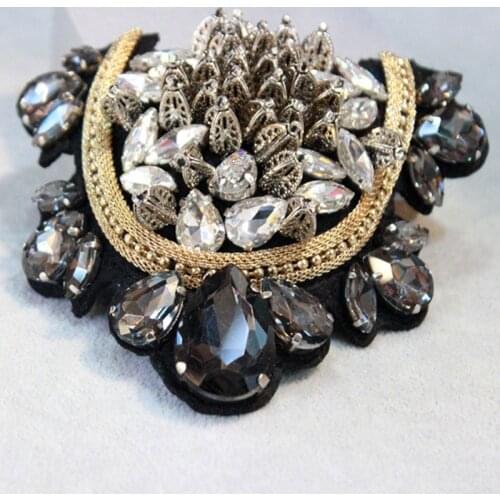 DIY one piece breastpin tassels shoulder board Epaulet metal patches for clothing QR-2569