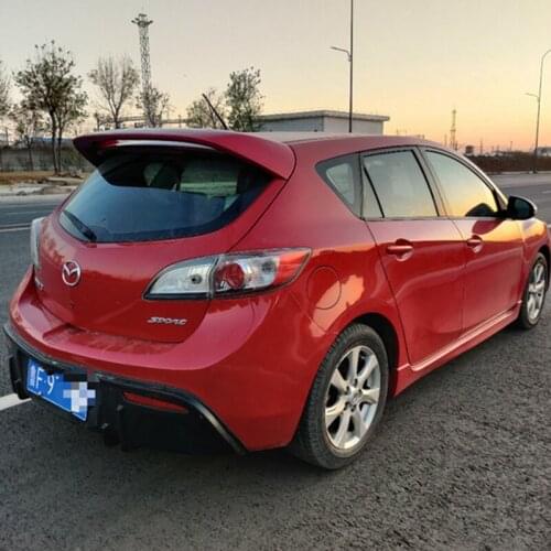 For Mazda 3 axela 2010-2015 high quality Carbon Fiber rear boot Wing Spoiler Rear Roof Spoiler Wing Trunk Lip Boot Cover
