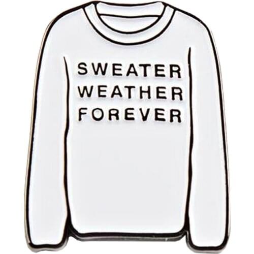 Sweater Weather Forever Enamel Pin (White)