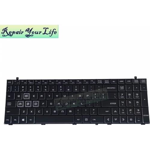 US RGB Backlit Keyboards for Hasee Shenzhou Z7-kp7gt KP7D2 Z7KP7GC god of war 14G53USJ852B English Keyboards with backlight New