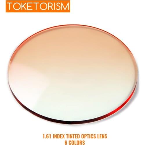 Toketorism Radiation protection Prescription Lenses Anti UV Gradient Tint Lens for Glasses Frame and Trimming Rimless Sunglass