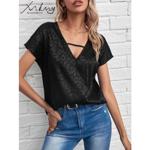 MiuKoMiYa Women's Silk T-Shirts