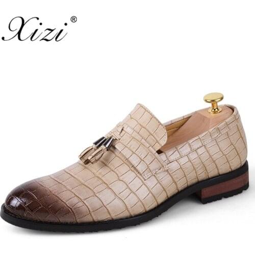 XIZI 2018 Mens Leather Brand Shoes Business Leather Mens Shoes Fashion Wedding Shoes Breathable Pointed Casual Shoes Units