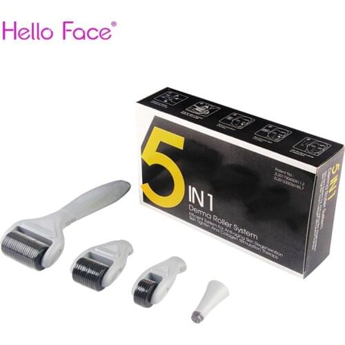 Derma Roller 5 in 1 Face Roller Microneedle Kits Cosmetic Needling Instrument For Face For Multiple Skin Care Treatment