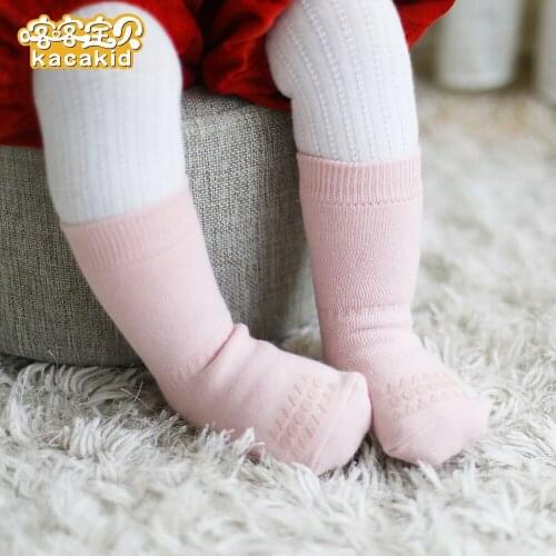 Kacakid Official Winter Cute Lovely Kids Socks Autumn Soft Warm Boys Girls Socks Unisex Cotton Solid Thicken Kids Socks Ka1512