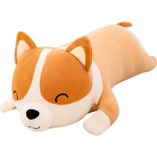 New Super Soft Corgi Doll Cartoon Dog Plush Toy Sleeping Pillow Decoration Gift for Girls 47inch 120cm DY50930