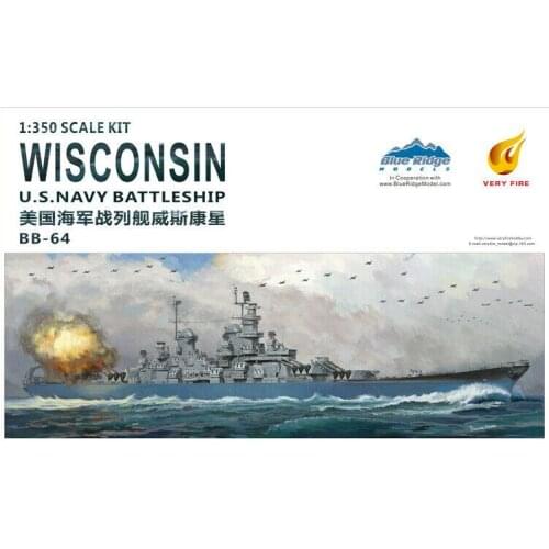 Very Fire VF350912 1/350 USS Navy Battleship BB-64 Wisconsin ship model kit 2019