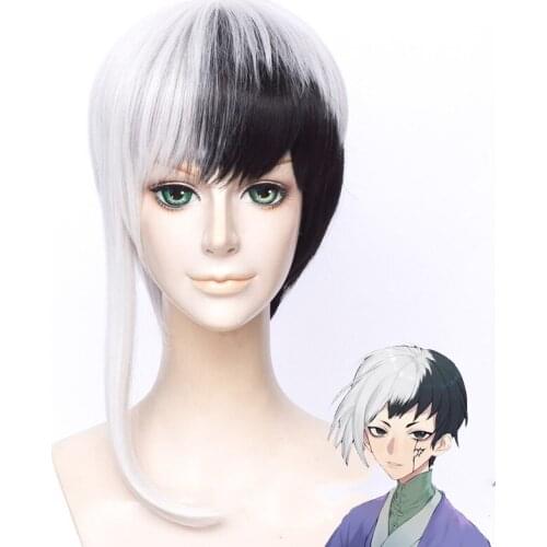 Anime Dr.Stone Asagiri Gen Short Wig Cosplay Costume Heat Resistant Synthetic Hair Men Party Role Play Wigs