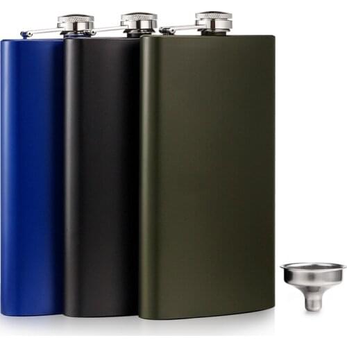 Portable Stainless Steel Sports Bottle Hip Flask Whiskey Bottle Outdoor Walking Leakproof Wine Set Wine Glass Gift