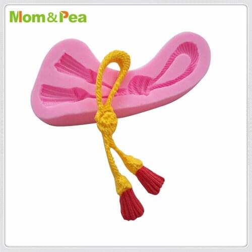 Mom&Pea MPA0704 Tassels Shaped Press Silicone Mold Cake Decoration Fondant Cake 3D Mold Food Grade