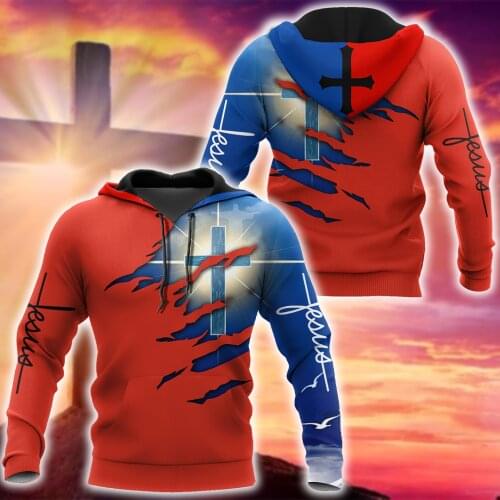 Christian Jesus Mens Hoodie Custom Name 3D All Over Printed Unisex Sweatshirt For women Autumn Casual Pullover Zipper Streetwear