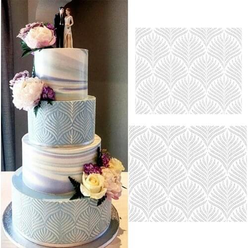 Cake Stencil Grain Pattern Non-Stick PET Decorating Bread Cupcake Cutting Die for Bakery