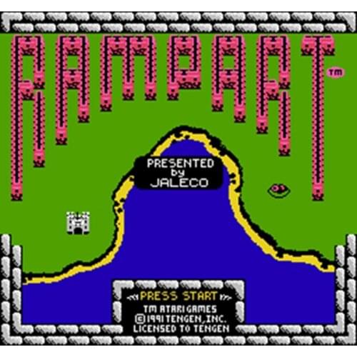 RAMPART 60 Pins English Version Game Cartridge for 8 Bit 60pin Game Console